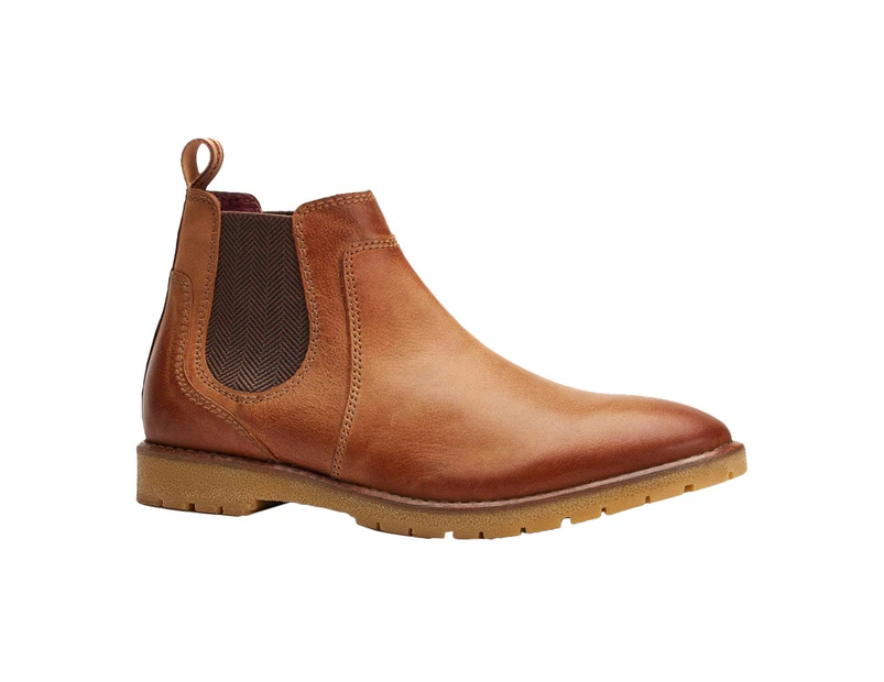 Base London Mens Zimmer Leather Chelsea Boots (Tan) - FS7737