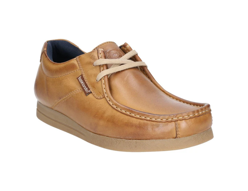 Base London Mens Leather Event Waxy Lace Up Shoe (Tan) - FS6636