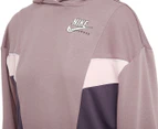 Nike Sportswear Women's Heritage Fleece Hoodie - Purple Smoke/Pink/White