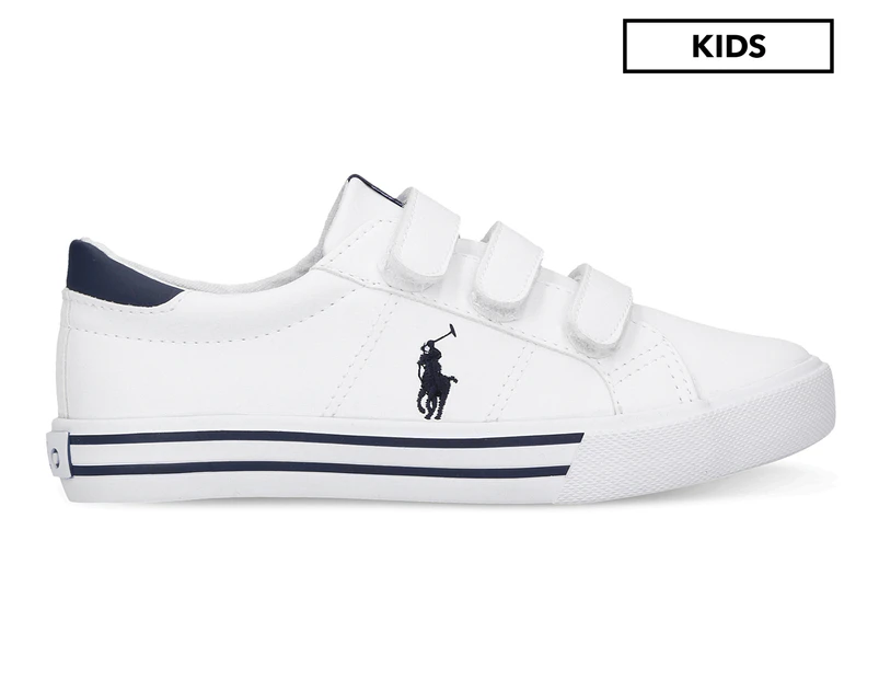Polo Ralph Lauren Boys' Evanston EZ Sneakers - White/Navy