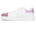 Clarks Girls' Queenie Sneakers - White/Pink