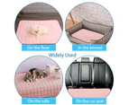 100 x 70cm Washable Dog Cooling Mat Ice Silk Pet Self Cooling Pad-Pink