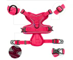Breathable Mesh Dog cat Harness Reflective Puppy Dogs Cat Vest Harness-S-Red