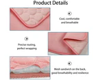 100 x 70cm Washable Dog Cooling Mat Ice Silk Pet Self Cooling Pad-Pink