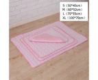 100 x 70cm Washable Dog Cooling Mat Ice Silk Pet Self Cooling Pad-Pink