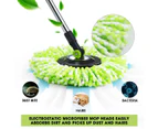 Dr. Fussy Mop 360 Degree Spin Drying Basket Including 4 Strong Mop Refills