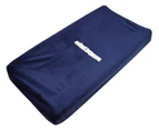(Navy) - TL Care Heavenly Soft Chenille Fitted Contoured Changing Pad Cover, Navy