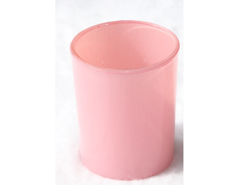 5 Pack - Blush Pink Glass Tealight Votive Cup Candle Holder Jar - Wedding Event Reception Function Home Table Decoration