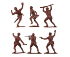 (Burgundy Brown) - BMC Classic Marx Russian Plastic Army Men - 36pc WW2 Soldier Figures Made in USA