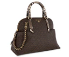 Michael Kors Hudson Large Dome Satchel - Brown