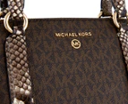 Michael Kors Hudson Large Dome Satchel - Brown