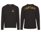Mister Tee Captain Long Sleeve Tee / T-Shirt / Tshirt - Black