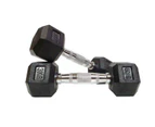 Morgan Rubber Hex Dumbbells Pair - 35Kg