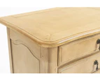 French Provincial Wash White Tallboy Chest with Drawers