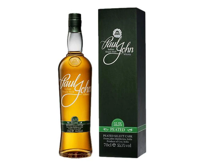 Paul John Select Cask Peated Cask Strength Single Malt Indian Whisky 700mL