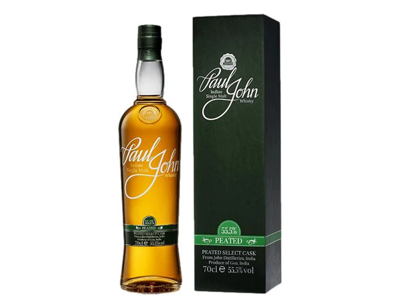 Paul John Select Cask Peated Cask Strength Single Malt Indian Whisky 700mL