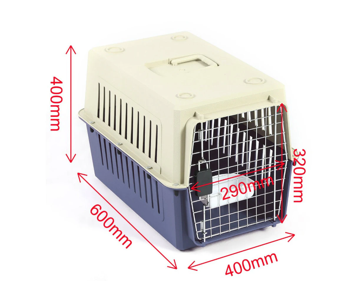 Petset Dog and Cat Pet Carrier Crate Medium (Blue)