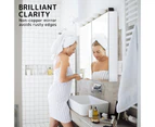 La Bella Bathroom Mirror Cabinet Wall Twin Door Shaving Storage 60 x 72 cm - White