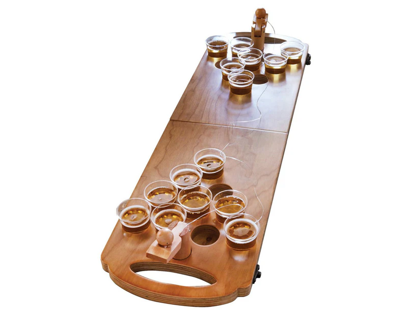 Refinery Wood Beer Pong Mini Game