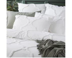 Renee Taylor Renee Taylor Moroccan Cotton Chenille Vintage Washed Tufted Quilt Cover Sets - White