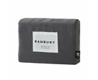 Bambury Linen Quilt Cover Set Charcoal Soft Woven Home Bedding