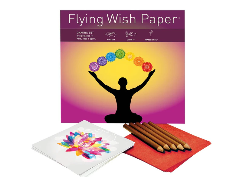 (Chakra) - Flying Wish Paper Chakra - Write It, Light It, Watch It Fly - Large