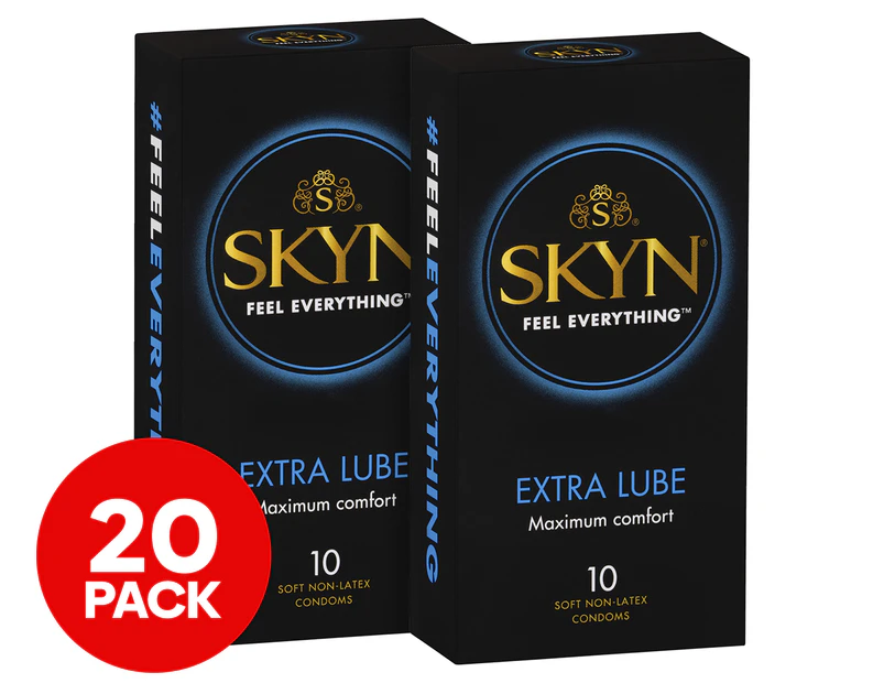 2 x LifeStyles Skyn Extra Lubricated Condoms 10pk