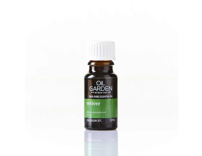 Oil Garden Vetiver 12mL 100% Pure Essential Oil Therapeutic Aromatherapy Ease