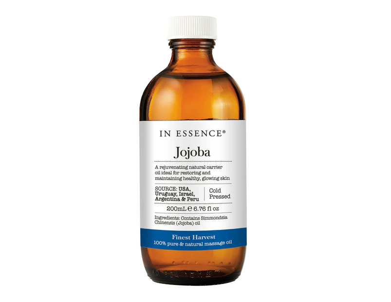 In Essence Natural Pure Essential Aromatherapy Rejuvenating & Moisturising Jojoba Massage Oil 200ml