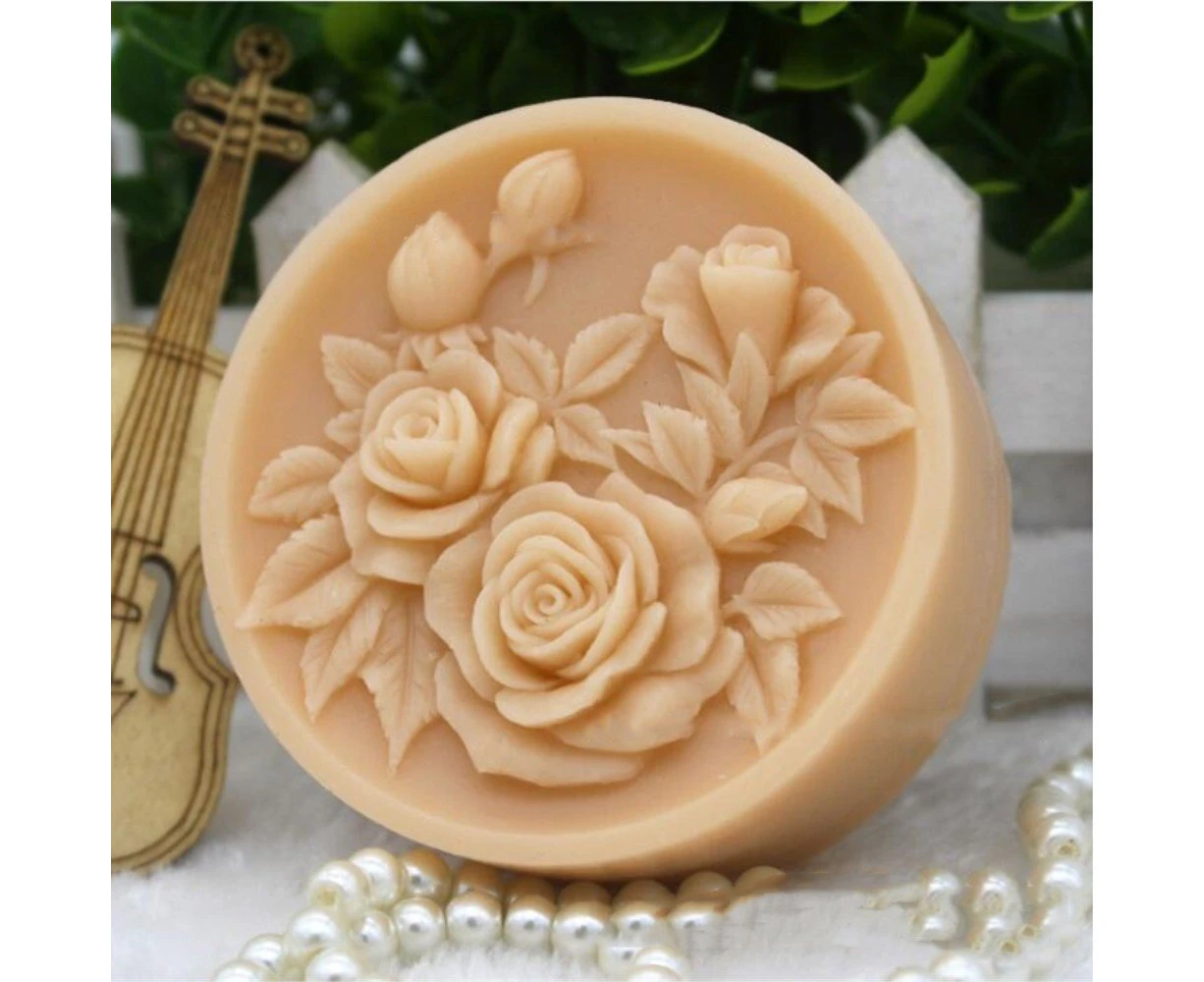 (3) - Grainrain Silicone Mould for Soap Flowers Handmade Soap Mould Craft Moulds Flower Soap Moulds