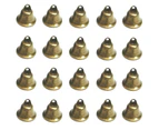 Maydahui 20PCS Bronze Small Jingle Bells Vintage Brass Colour Mini (4.3cm X 3.8cm ) for Wedding, Doors, Dog Collar, Jewellery,Sewing,Christmas Hallowmas De