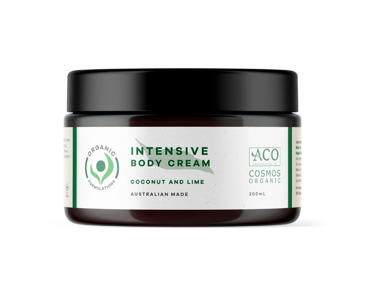 Organic Formulations Intensive Body Cream with Coconut and Lime 200mL