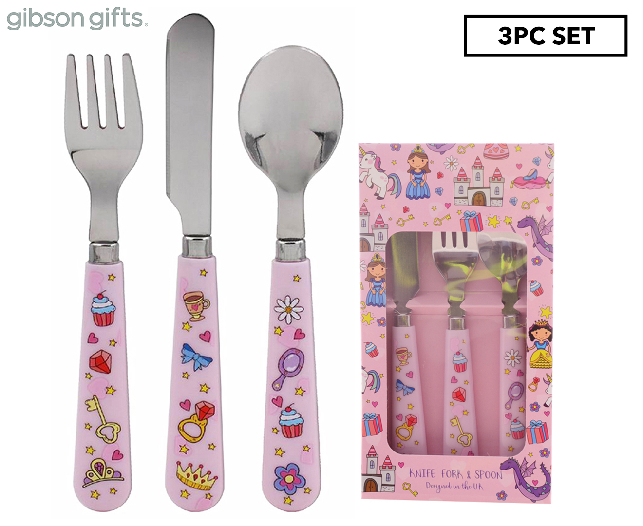 New Design Licenced Kids Character 3PC PP Cutlery Set FORK, SPOON & KNIFE 