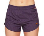 Nike Women's Tempo Luxe Running Shorts - Dark Raisin/Bright Mango