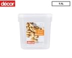 Decor 1.1L Tellfresh Square Storer Container - Clear 1
