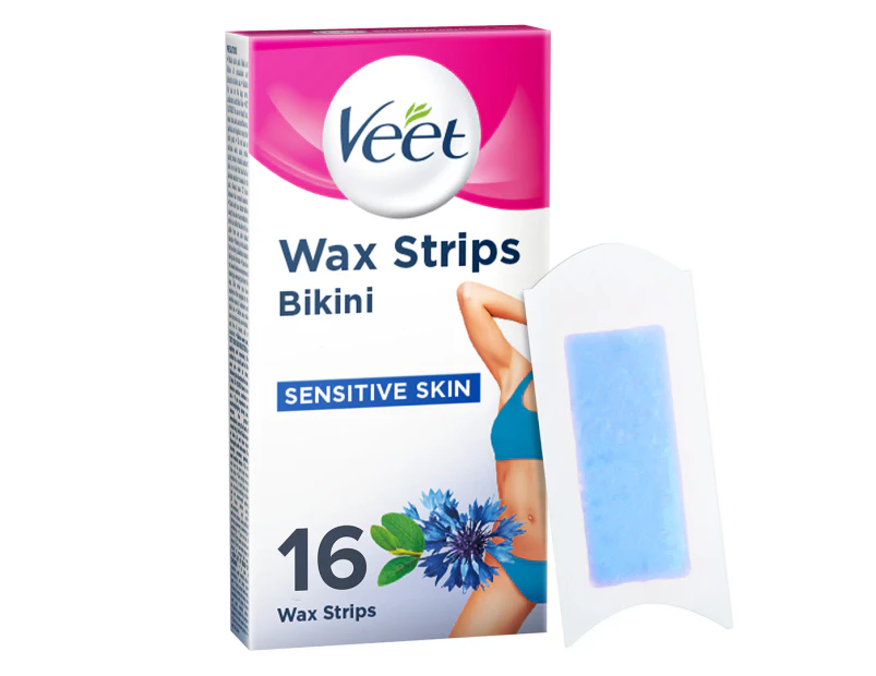Veet Easy-Gel Bikini Wax Strips For Sensitive Skin 16pk