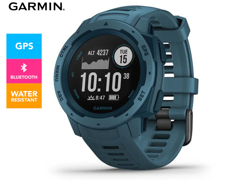 Garmin 45mm Instinct Bluetooth GPS Sport Watch - Lakeside Blue