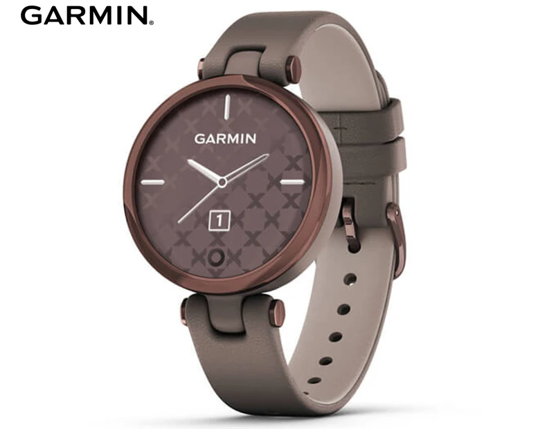 Garmin Women's 34.5mm Lily Leather Smart Watch - Dark Bronze/Paloma