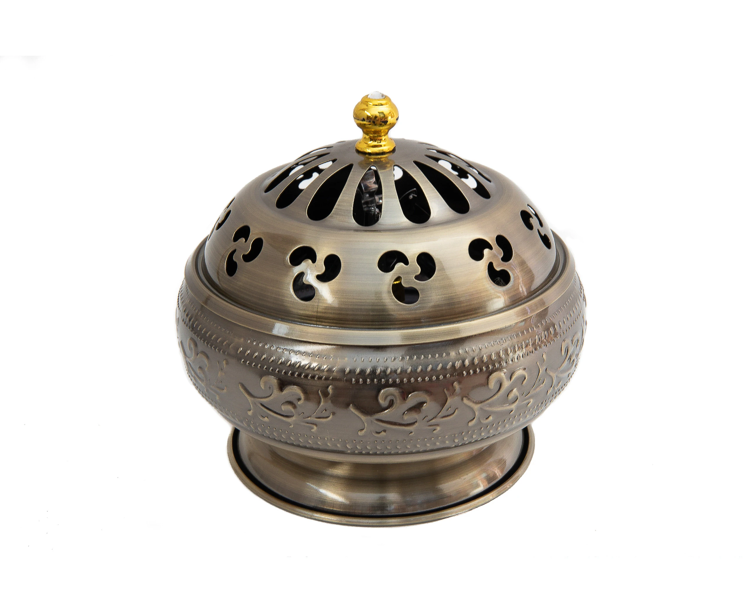 Darshan Incense Coil Holder Bronze with Lid