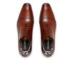 JULIUS MARLOW Borris Mens Shoes Lace Up Dress Work Formal Casual Business - Coffee Brown