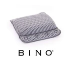 (Small, Silver) - BINO Non-Slip Cushioned Bath Pillow With Suction Cups, Silver - Spa Pillow Bath Pillows For Tub Neck And Back Support Bathtub Pillow Bath
