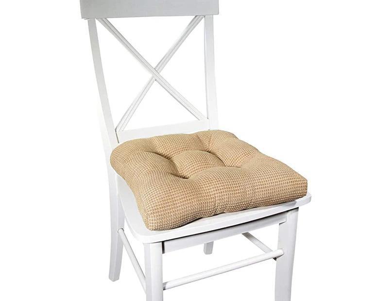 (Bamboo Tan) - Arlee - Tyler Chair Pad Seat Cushion, Memory Foam, Non-Skid Backing, Durable Fabric, Comfort and Softness, Reduces Pressure and Contours to