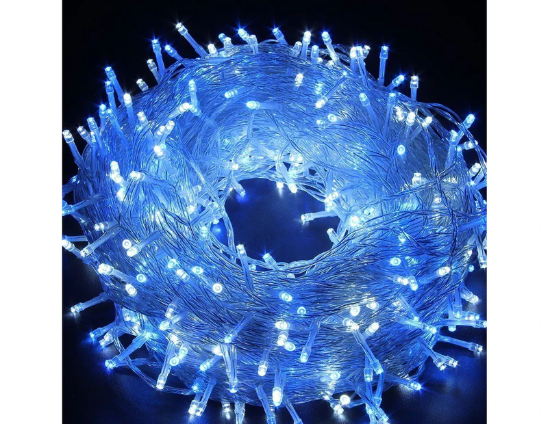 500LED 100M Waterproof Christmas Fairy String Lights For Wedding Garden Party - Blue and White