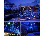 500LED 100M Waterproof Christmas Fairy String Lights For Wedding Garden Party - Blue and White