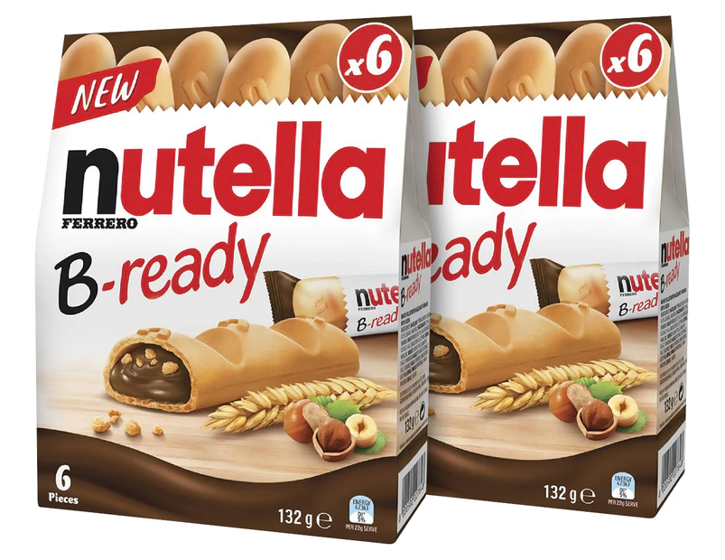 2 x Nutella B-Ready Bar 6pk