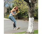 Skate Board Wooden Surf Swing With Adjustable Ropes