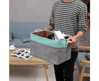 3-Pack Large Foldable Storage Basket Storage Cube Box Organizer With Handles-Green