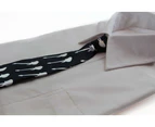 Kids Boys Black & White Patterned Elastic Neck Tie - Guitar Polyester