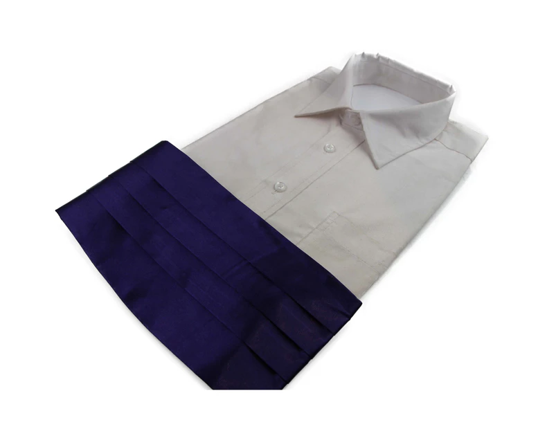 Mens Dark Purple Adjustable Cummerbund Polyester