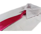 Kids Boys Hot Pink Elastic Plain Neck Tie Polyester